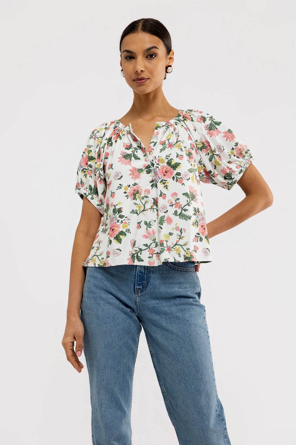 Imogen Top - Chantilly Garden