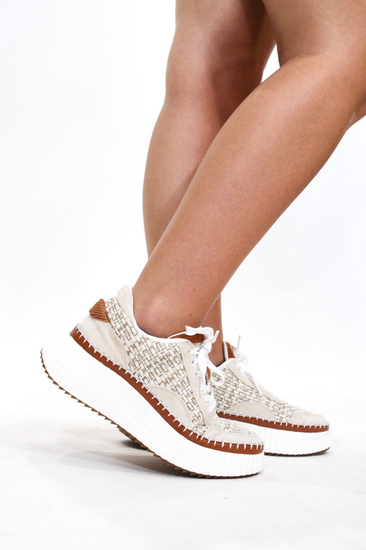 Natural Woven Sneaks - Tan