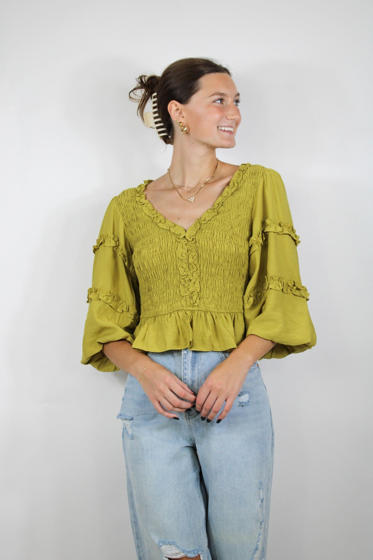 Matcha Latte Scrunch Shirt