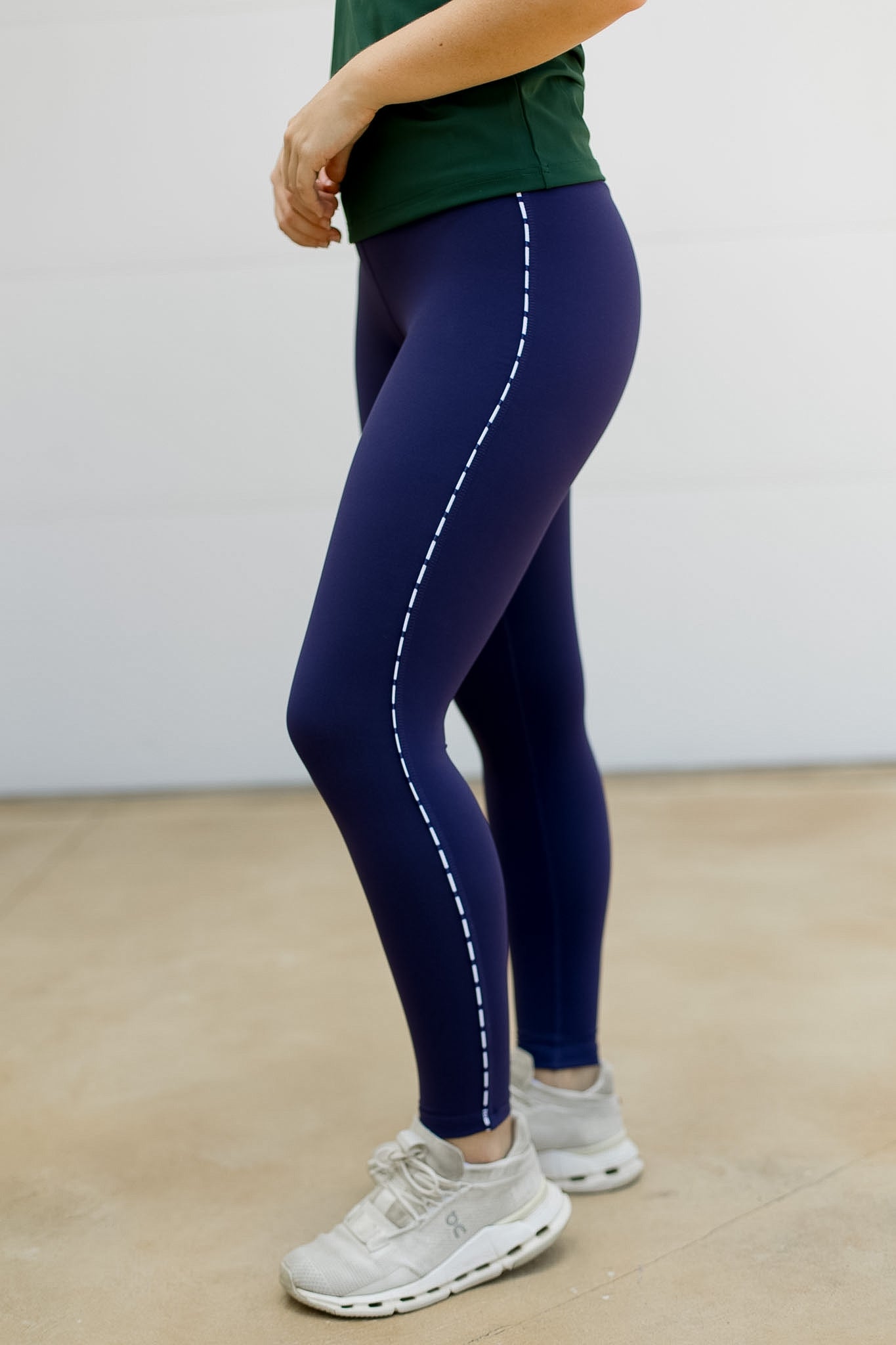 The Gertie Legging - Navy/White Navy Stripe