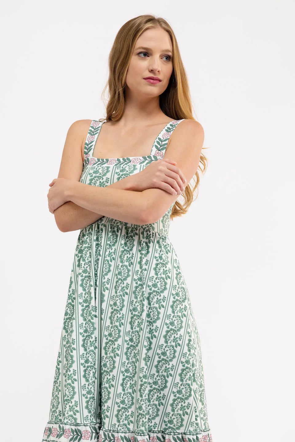 Smith & Quinn Kendall Dress in Ivy Twist Multi featuring a stylish, colorful patterned dress with a fitted silhouette.