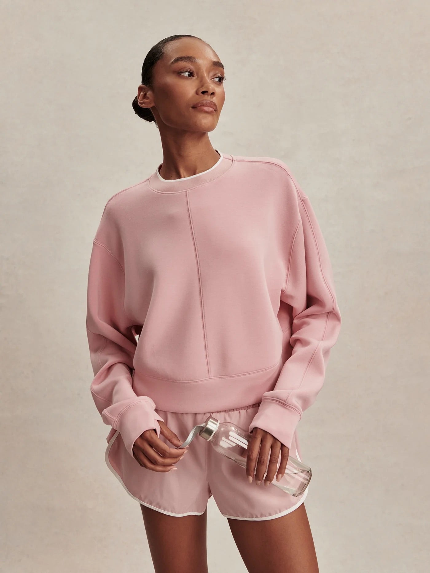 Tasmin Cropped Sweat - Zephyr Mauve