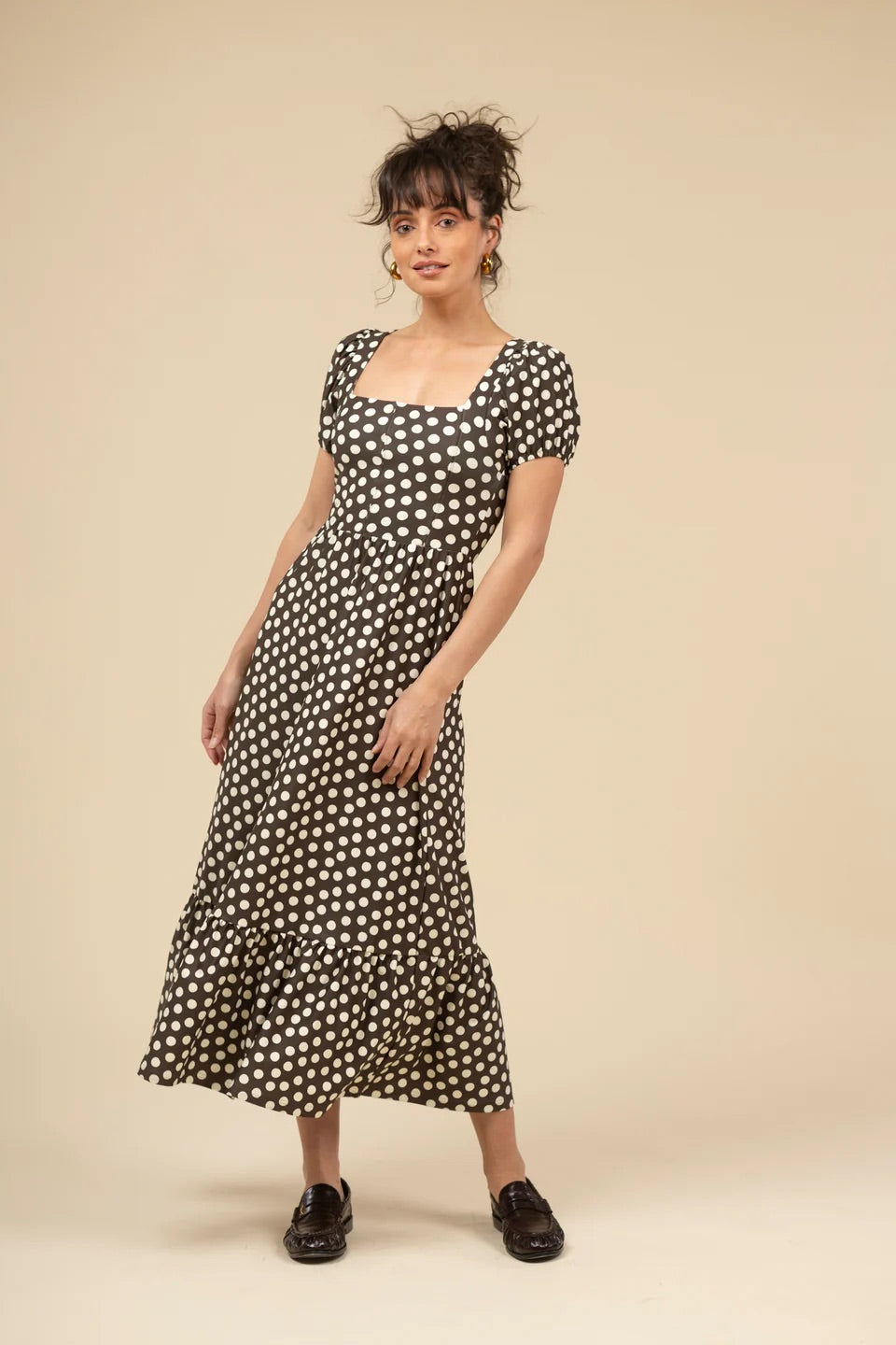 The Cornelia Dress - Chocolate Dot
