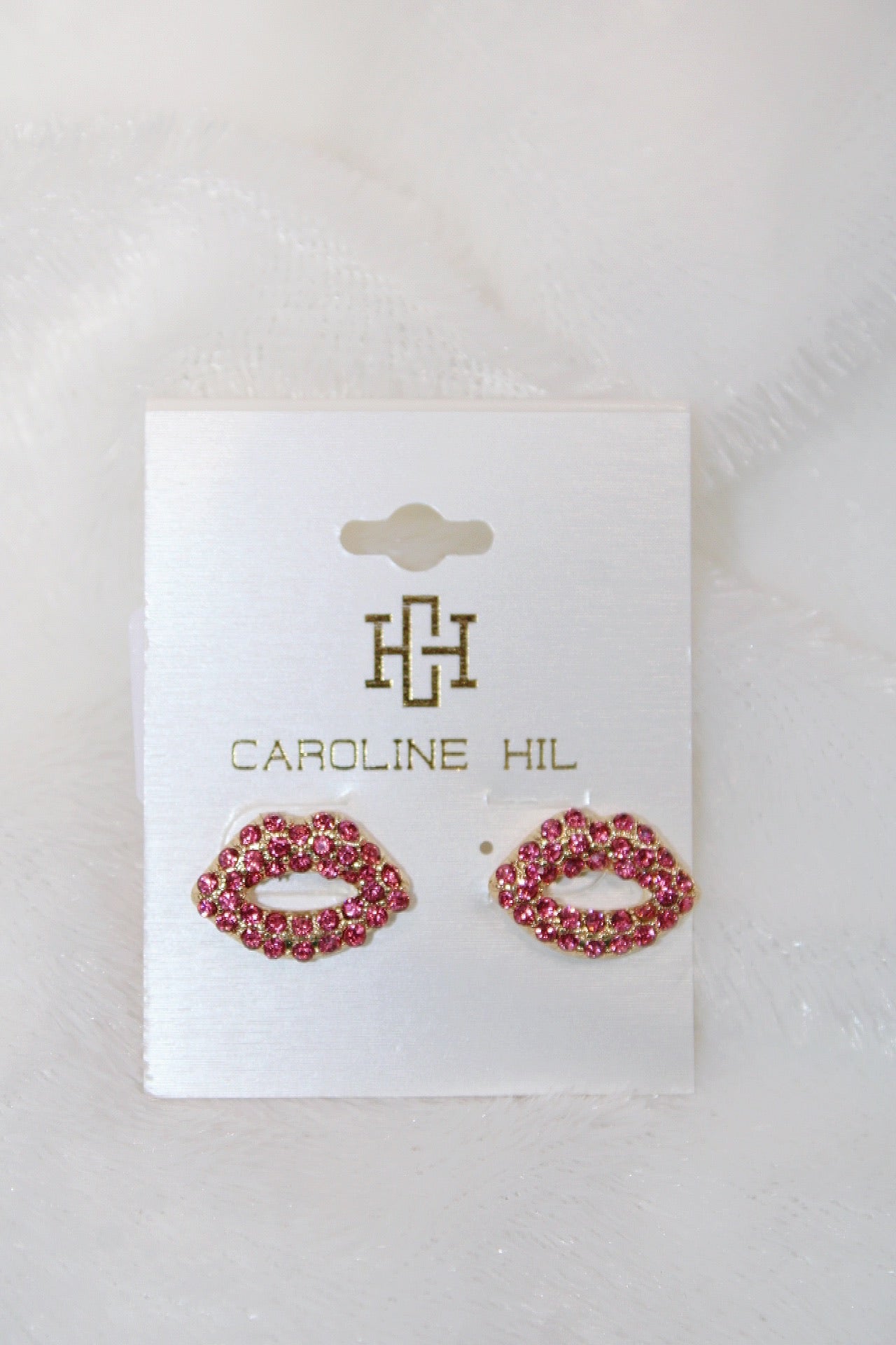 PUCKER UP CZ LIPS EARRING