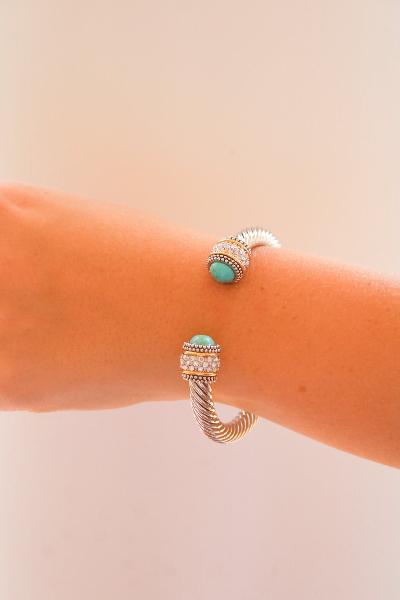 Cable Wire & Pearl Cuff