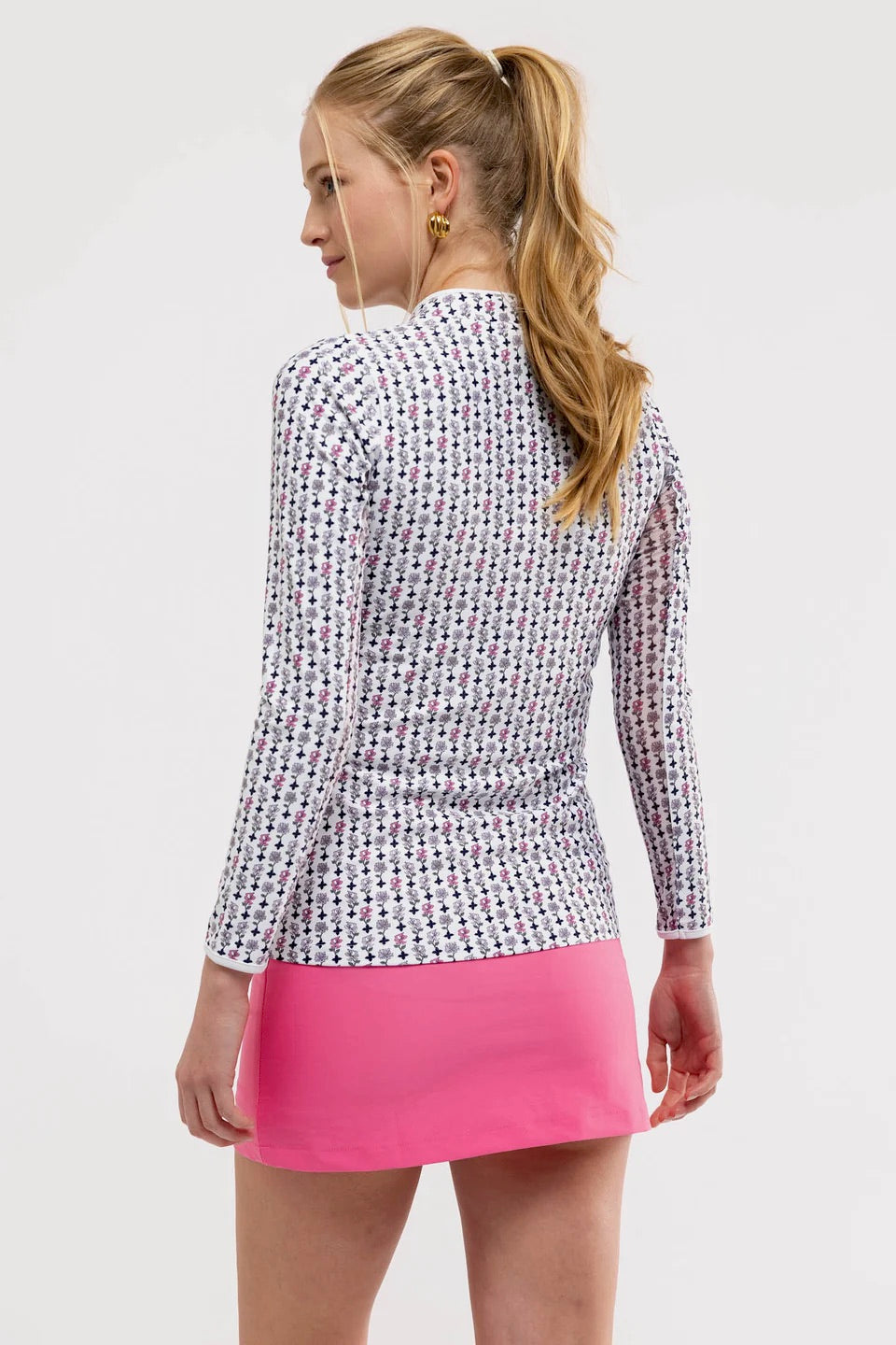 Carey Quarter Zip - Falling Petals