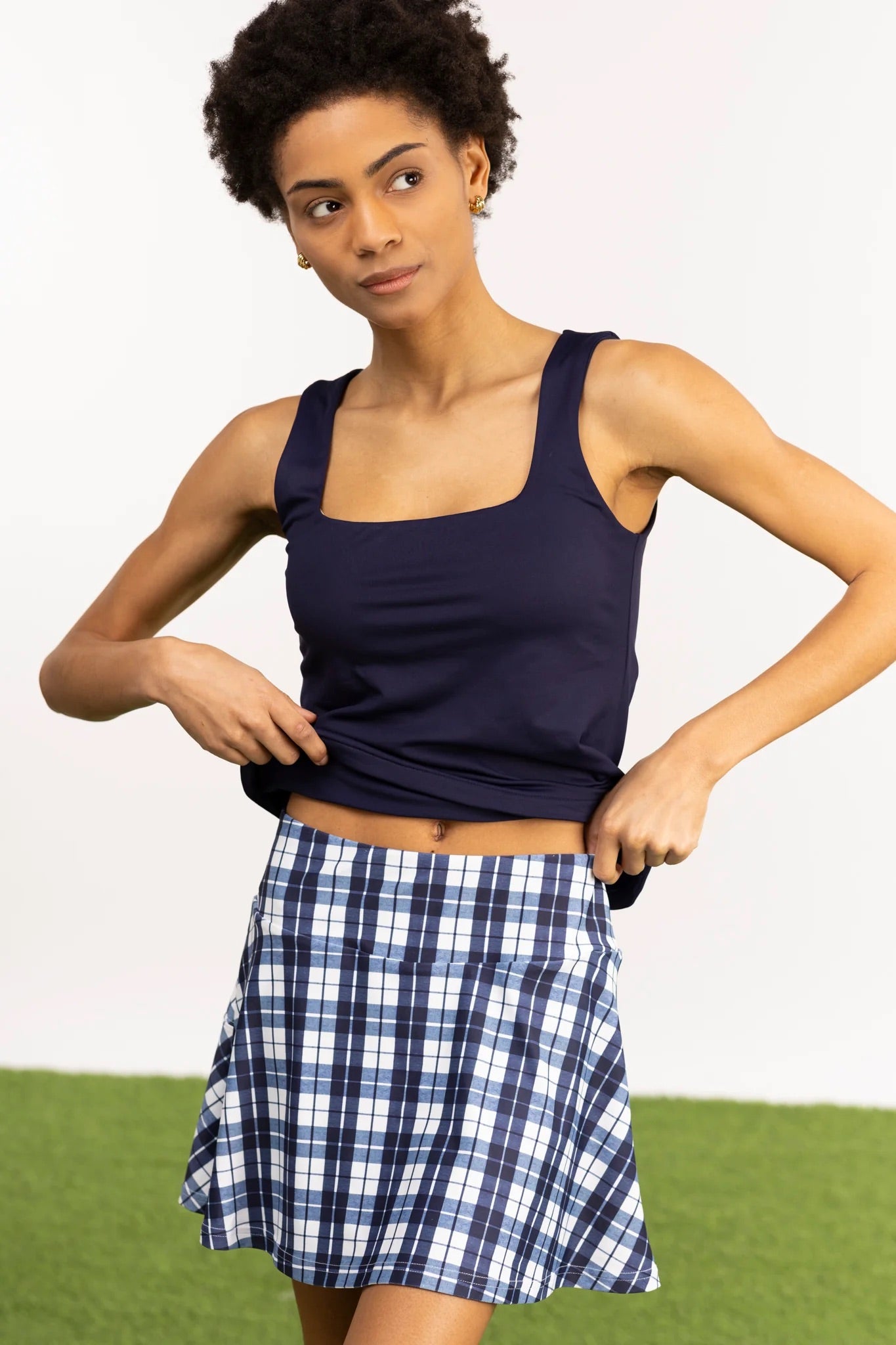 Reese Mariners Plaid Skort