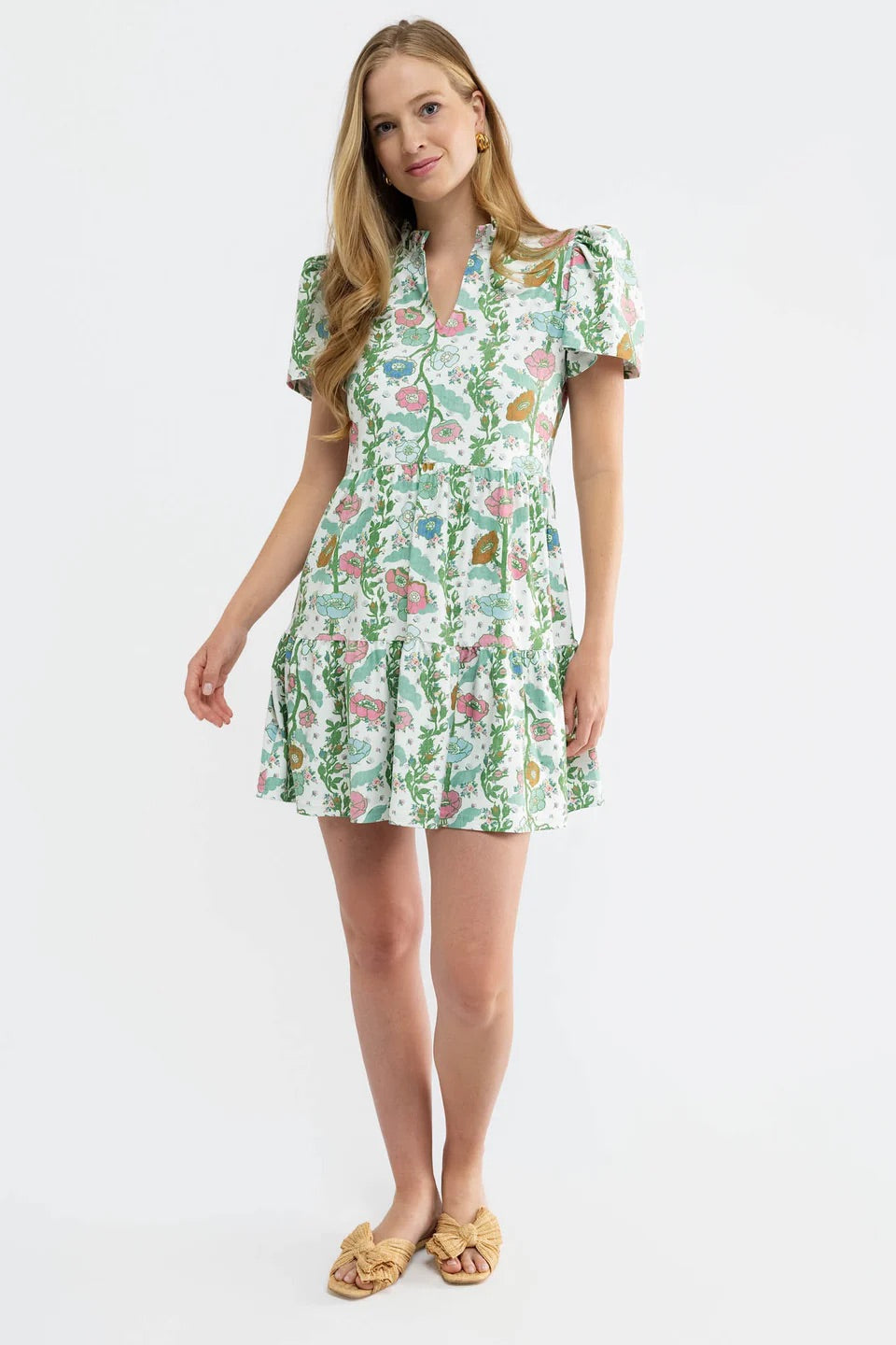 Navy Dress - Handkerchief Bloom