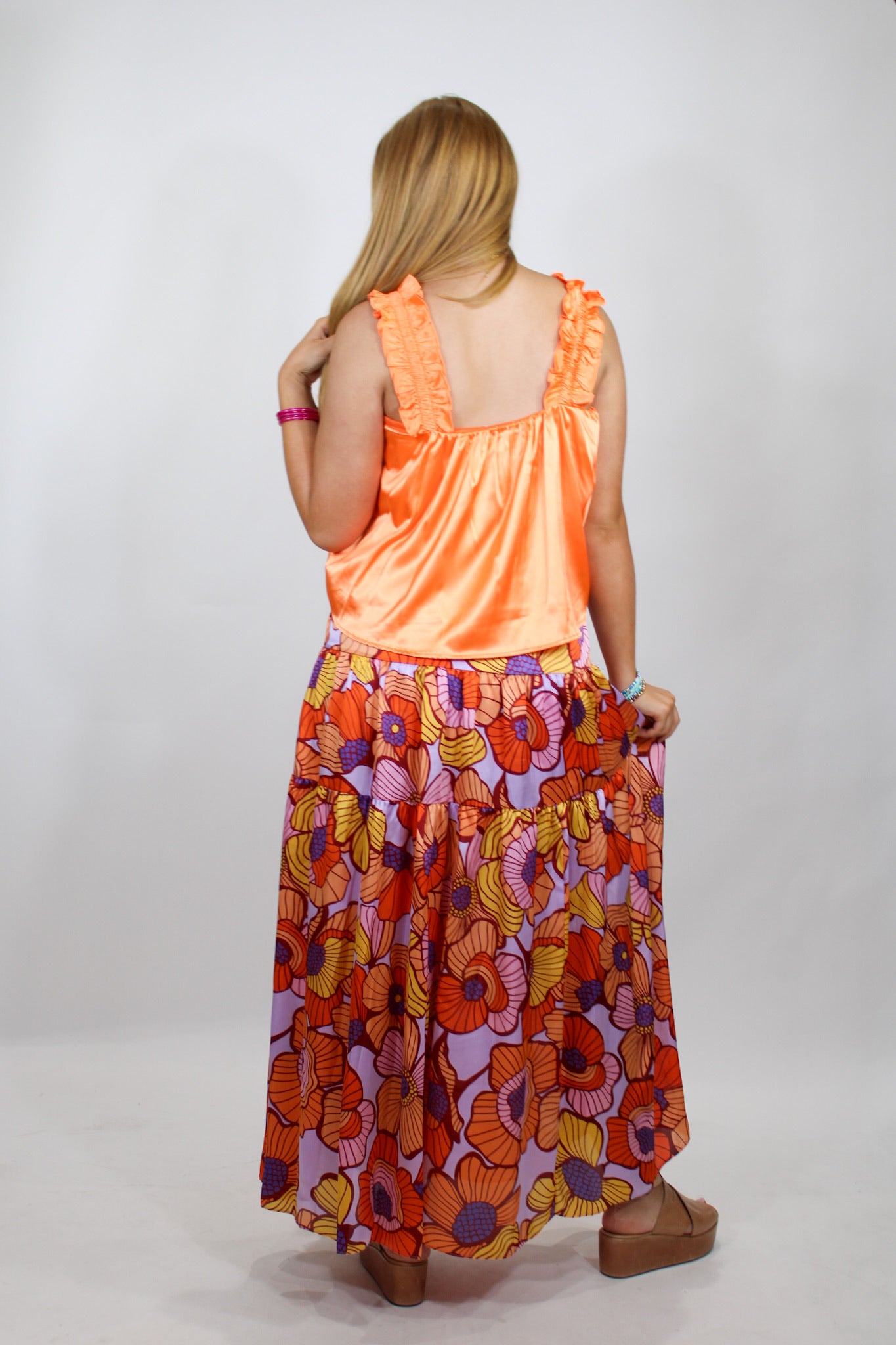 Groovy Blooms Maxi Skirt