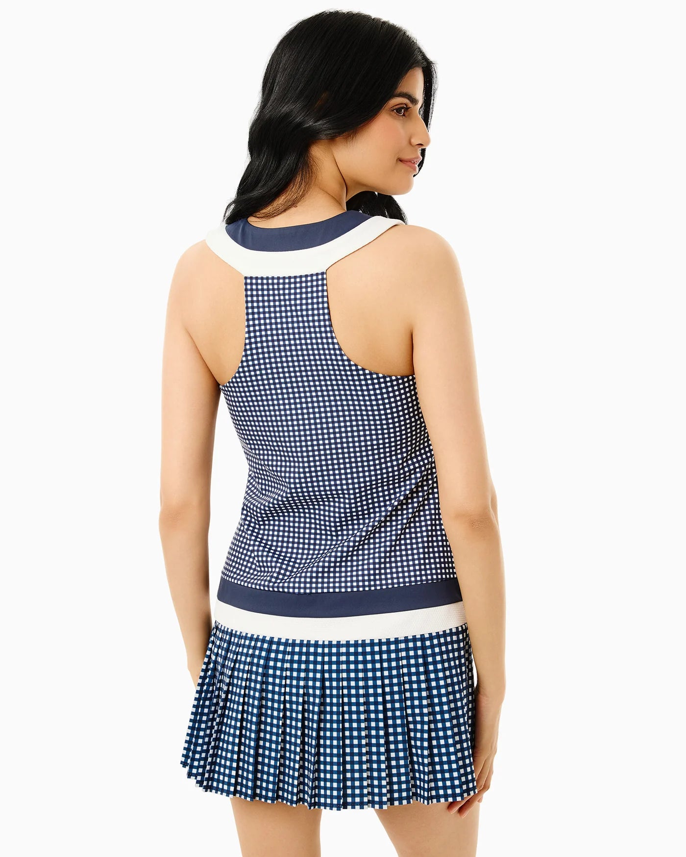 Match Dress - Navy Gingham
