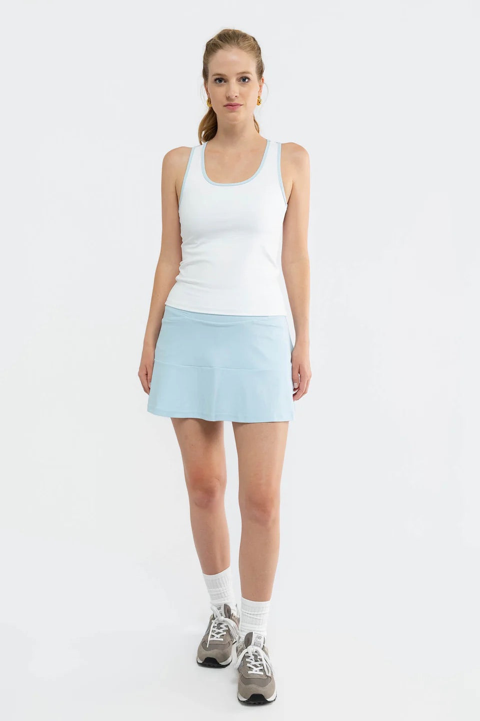 The Mae Tank - White/Seasalt