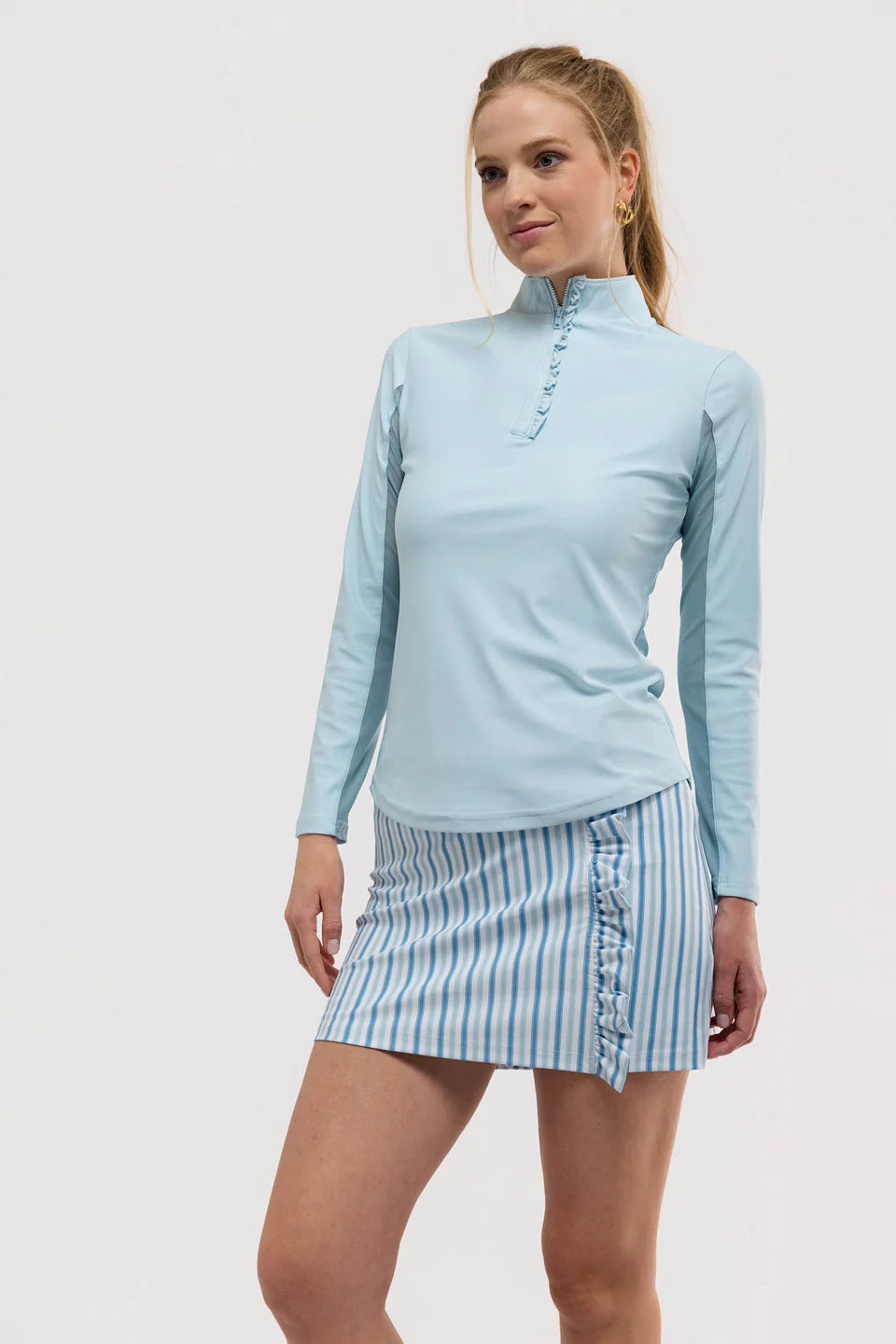 The Ava Ruffle Quarter Zip - Seasalt