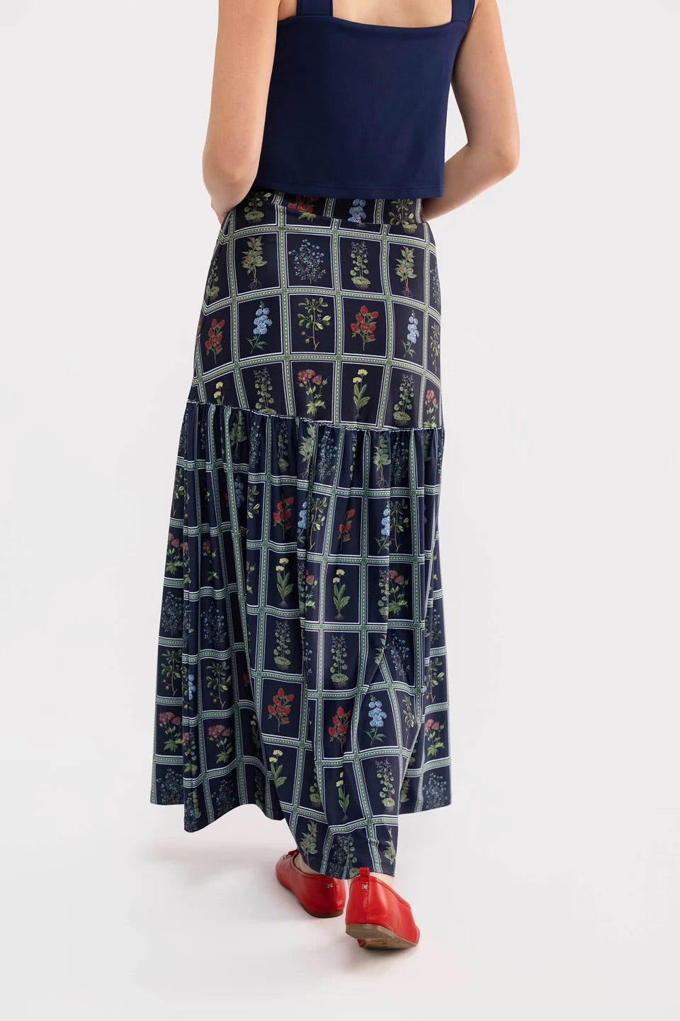 Faye Skirt - Gardeners Window Navy