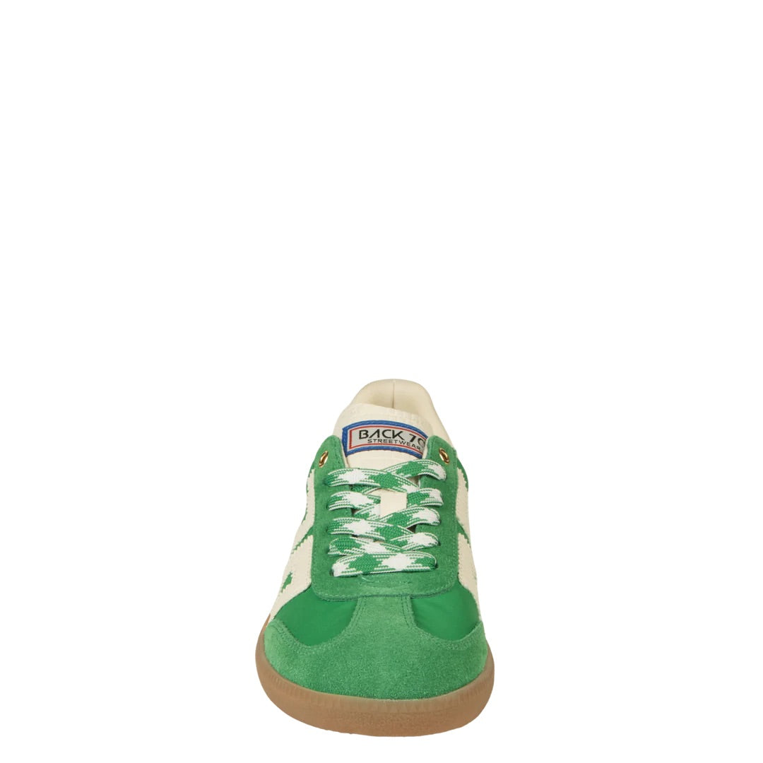 Consolidated Shoe Co. BACK 70 Ghost Green Milk sneaker with white midsole and green accents, casual athletic footwear.