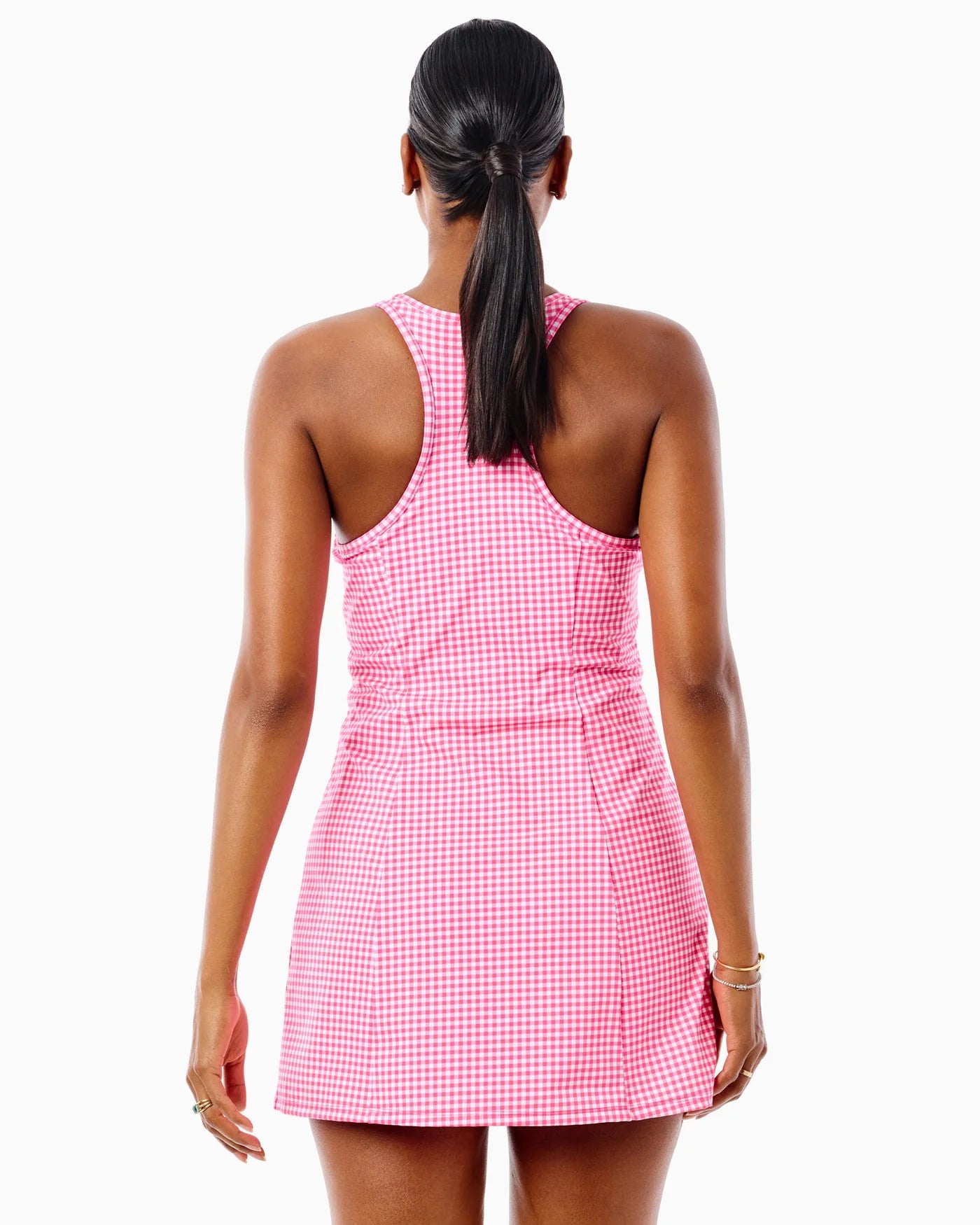 Ophelia Dress - Bright Pink Gingham