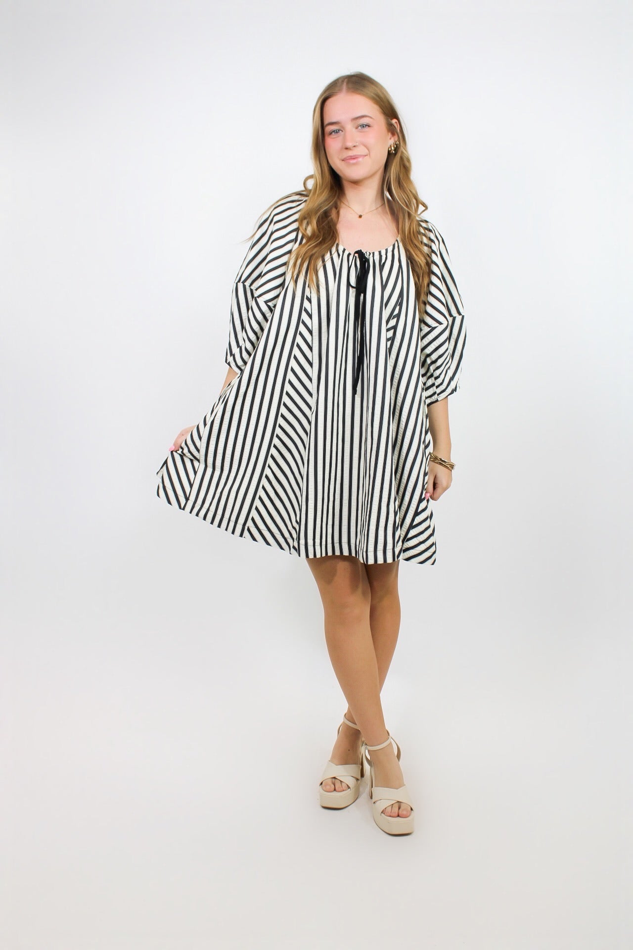 Classically Striped Mini Dress