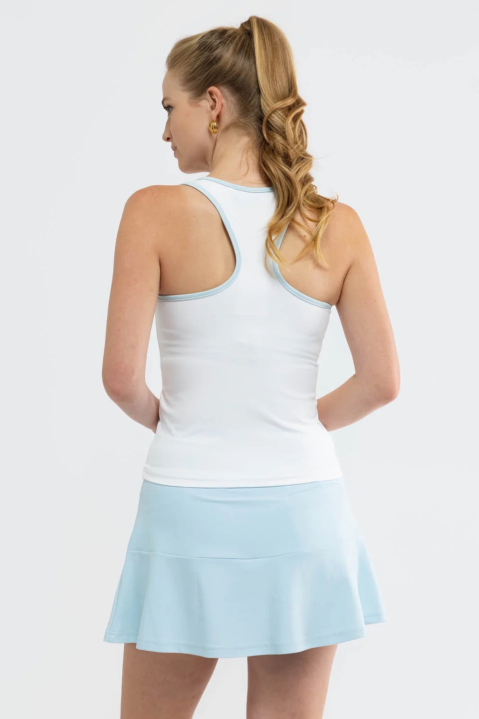 The Mae Tank - White/Seasalt