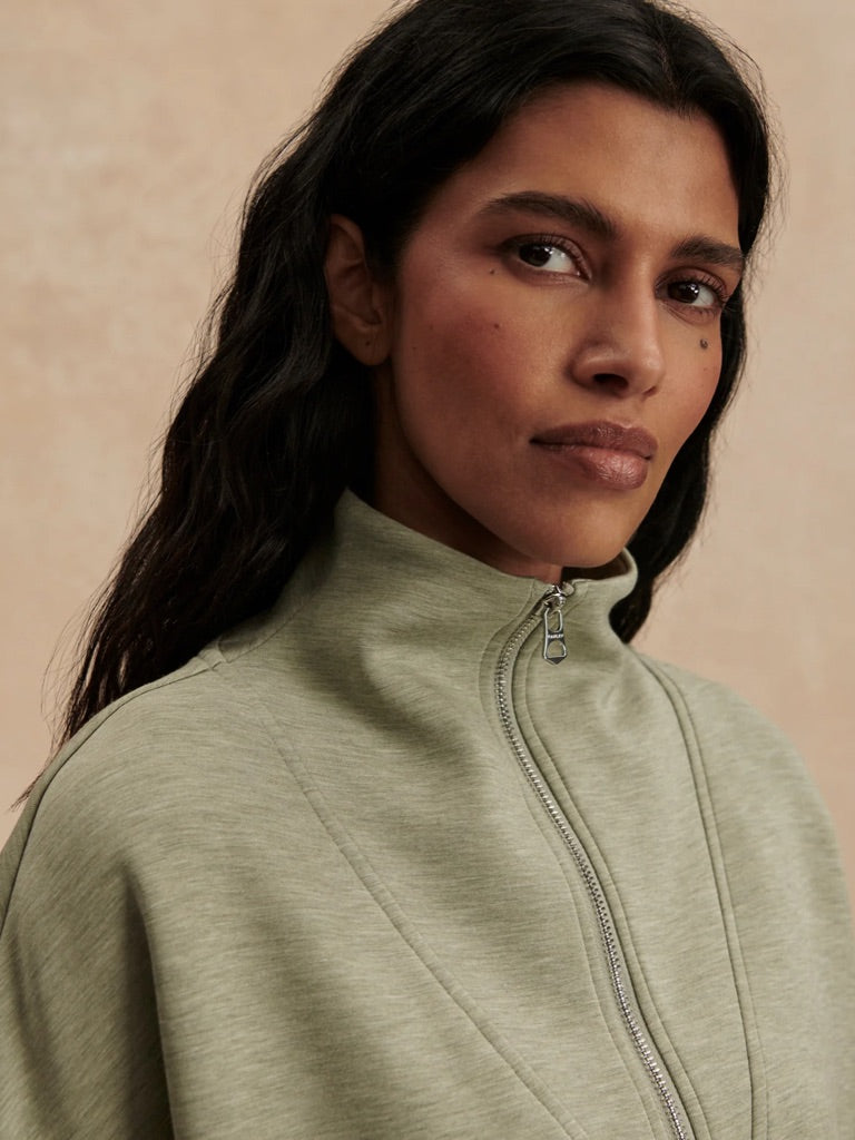 Hawley Half Zip Sweat - Shadow Marl - Shopsisterology