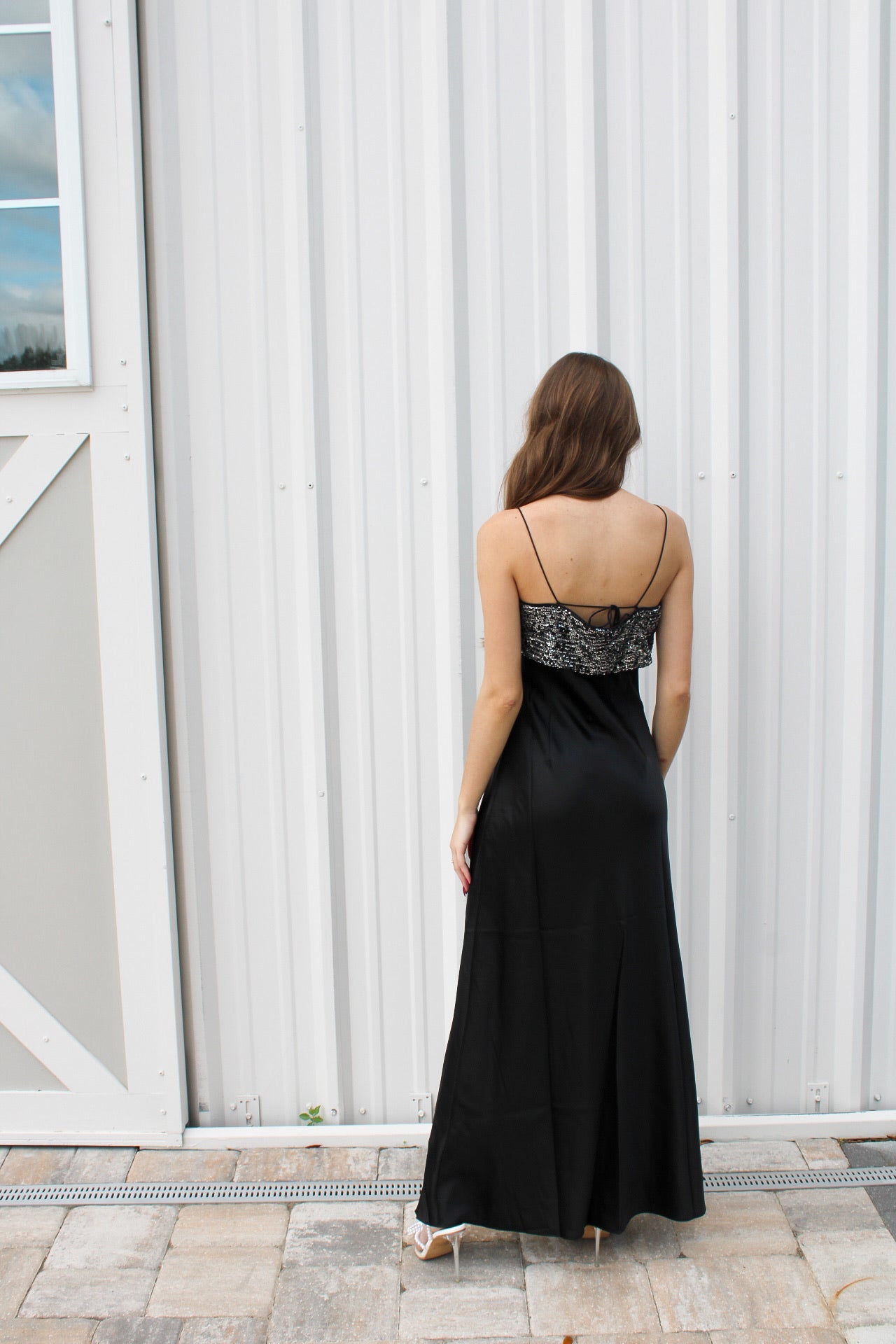 Black Tie Maxi Dress