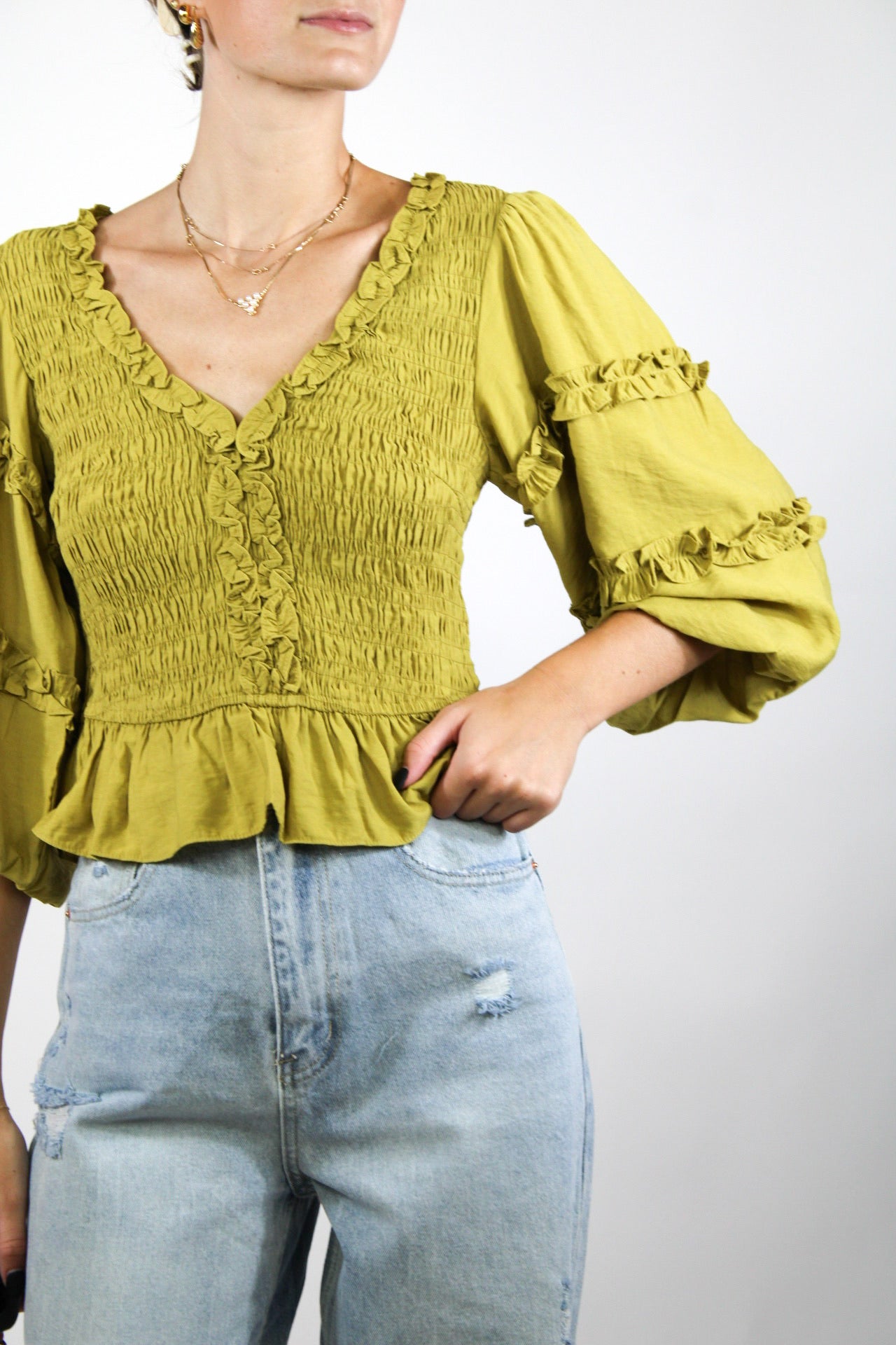 Matcha Latte Scrunch Shirt