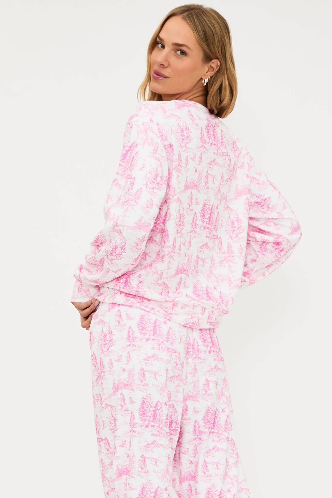 Cassia Top - Powder Pink Toile