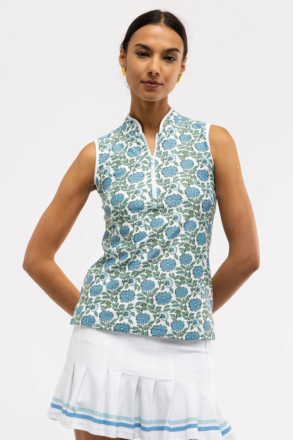 Smith & Quinn Kennedy Top in Seasalt Floral print, featuring a lightweight fabric with a vibrant floral pattern and a relaxed fit.