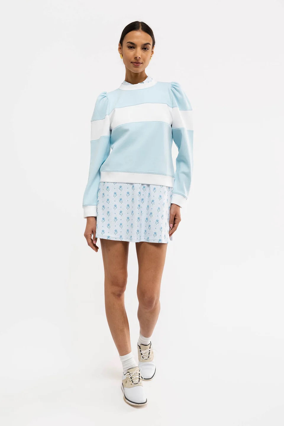 The Peggy Sweatshirt - White/Seasalt Stripe