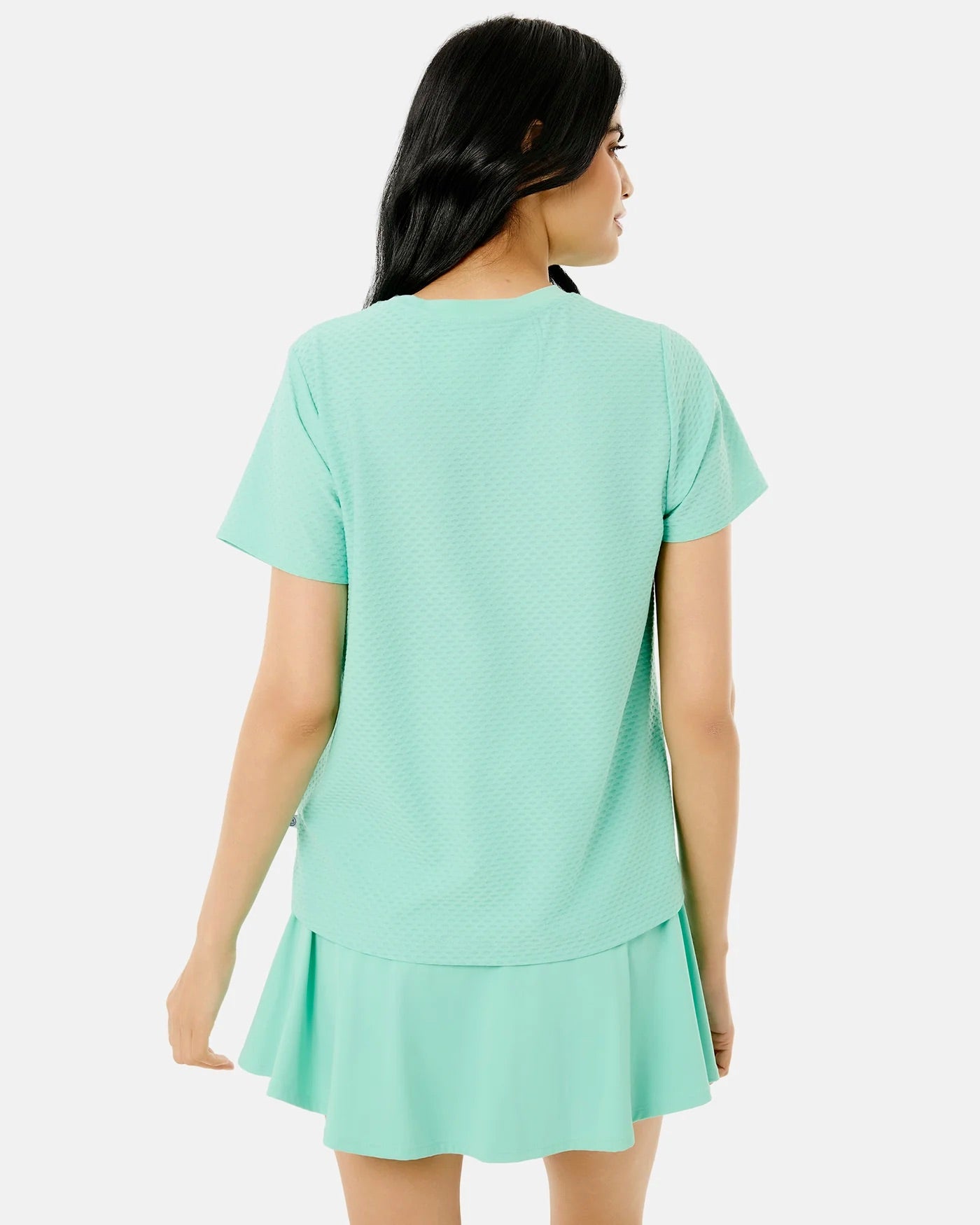 Walnut short sleeve shirt by Addison Bay featuring a jelly mint color, displayed on a neutral background.
