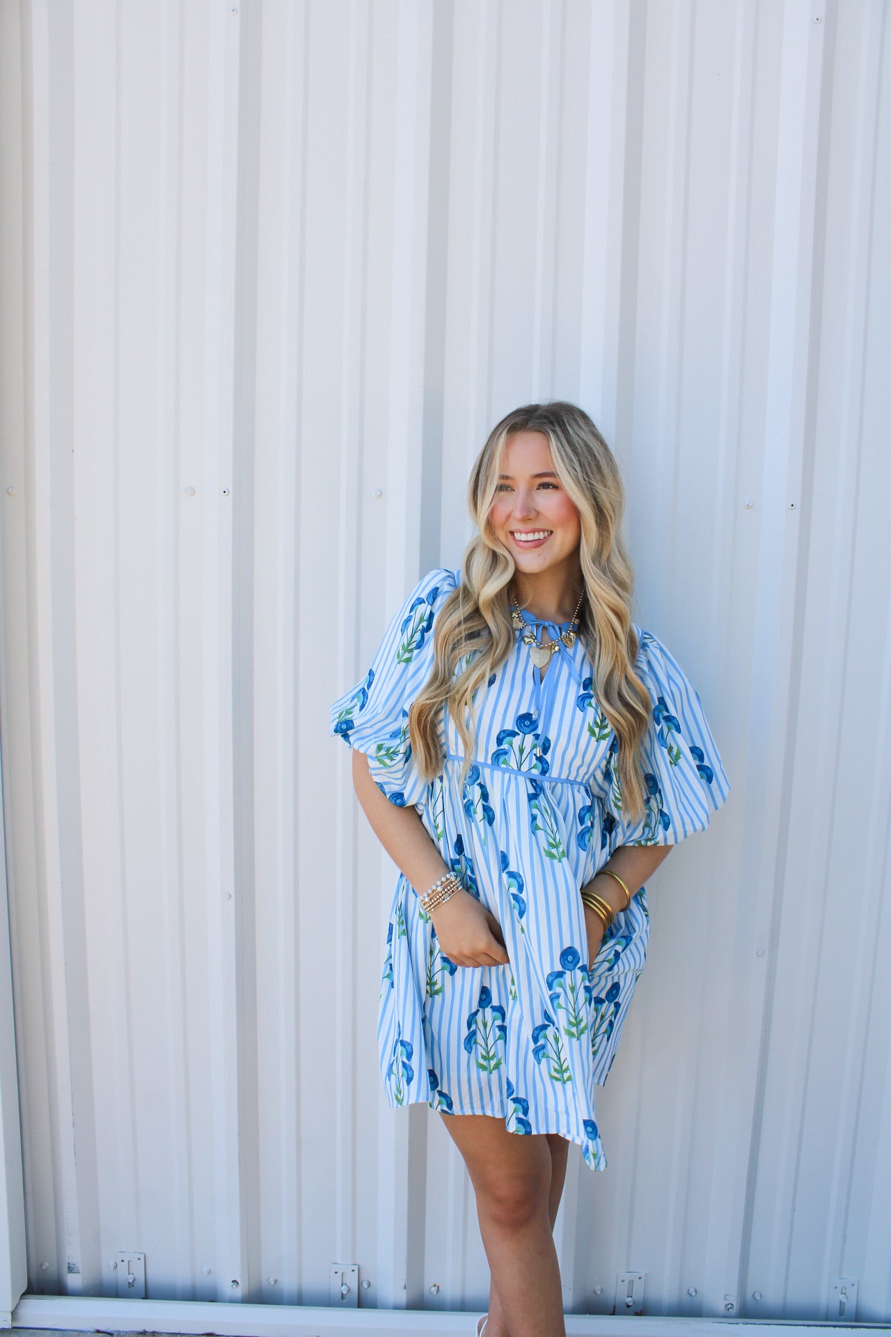 Popping Blue Mini Dress