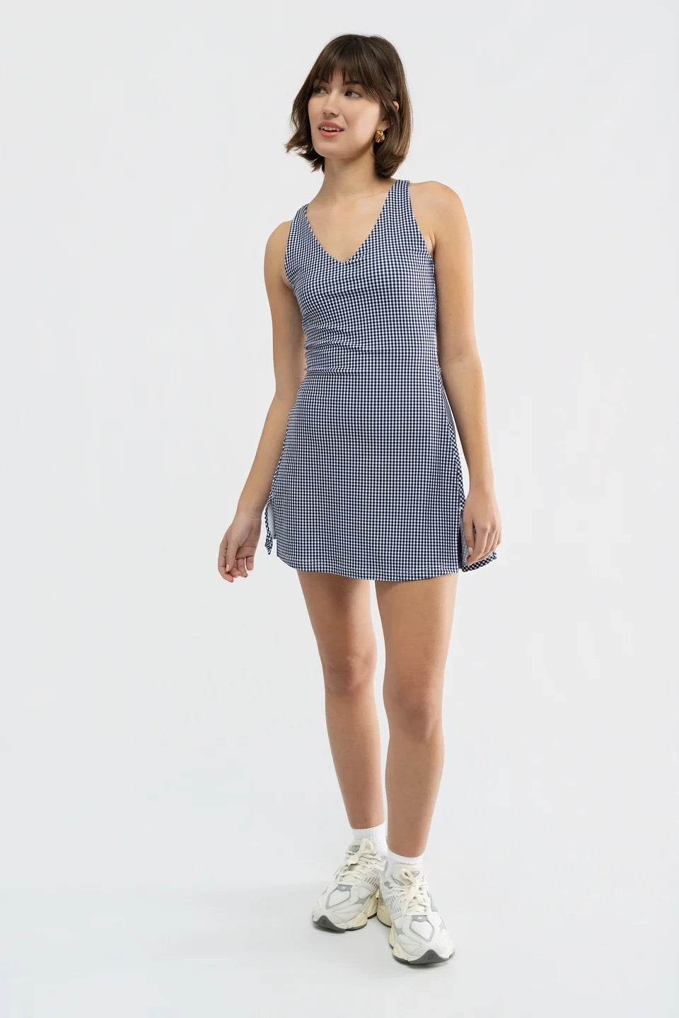 Campbell Dress - Navy Gingham