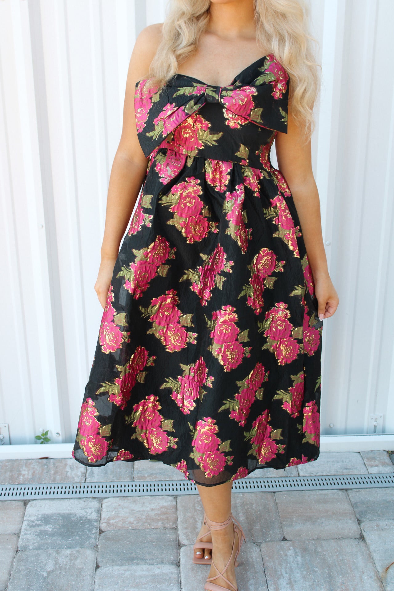 Poinsettia Midi Dress