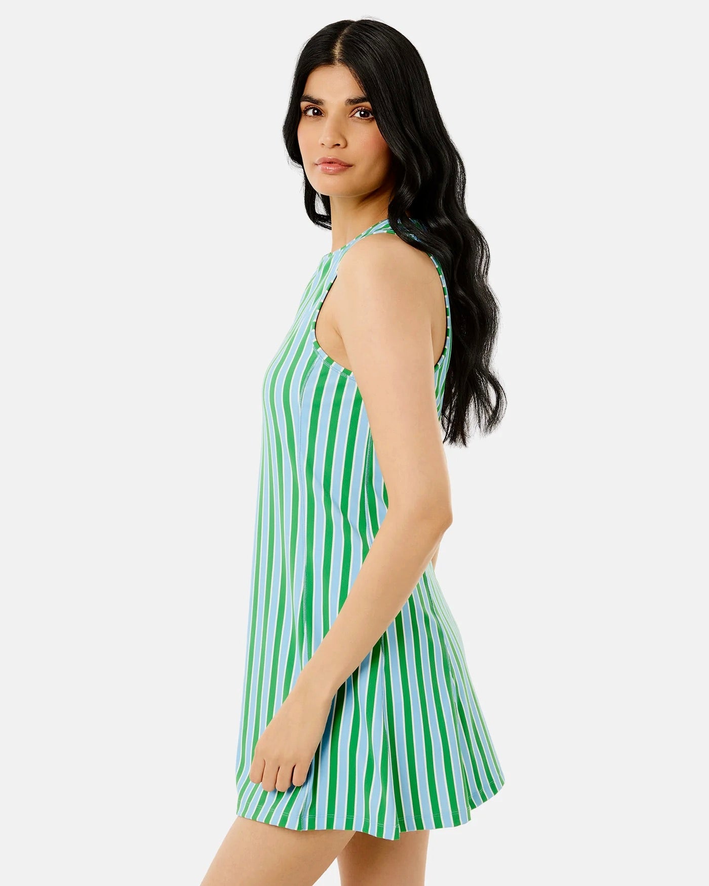 Addison Bay Panama Dress in cabana stripe featuring a relaxed fit and breezy fabric, perfect for summer casual wear.