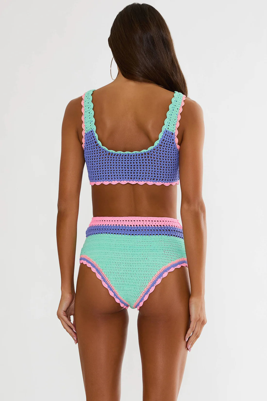 Beach Riot Andy Top in Sea Breeze Crochet featuring a stylish, lightweight crochet design perfect for summer wear.