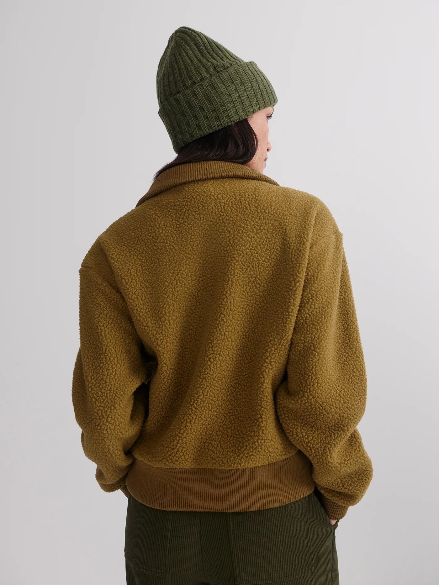 Jaylin Half Zip Fleece - Olive Leaf