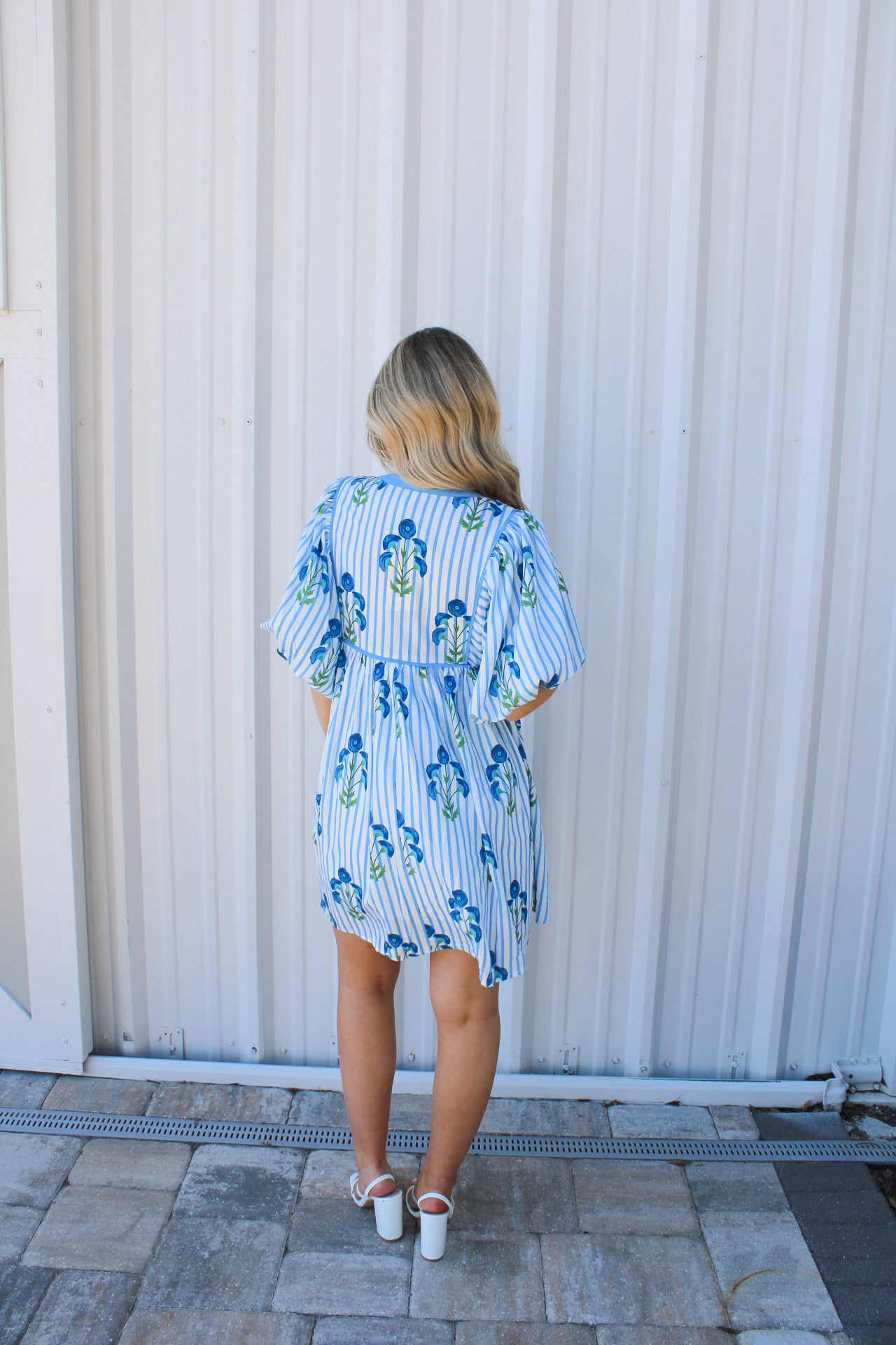 Popping Blue Mini Dress