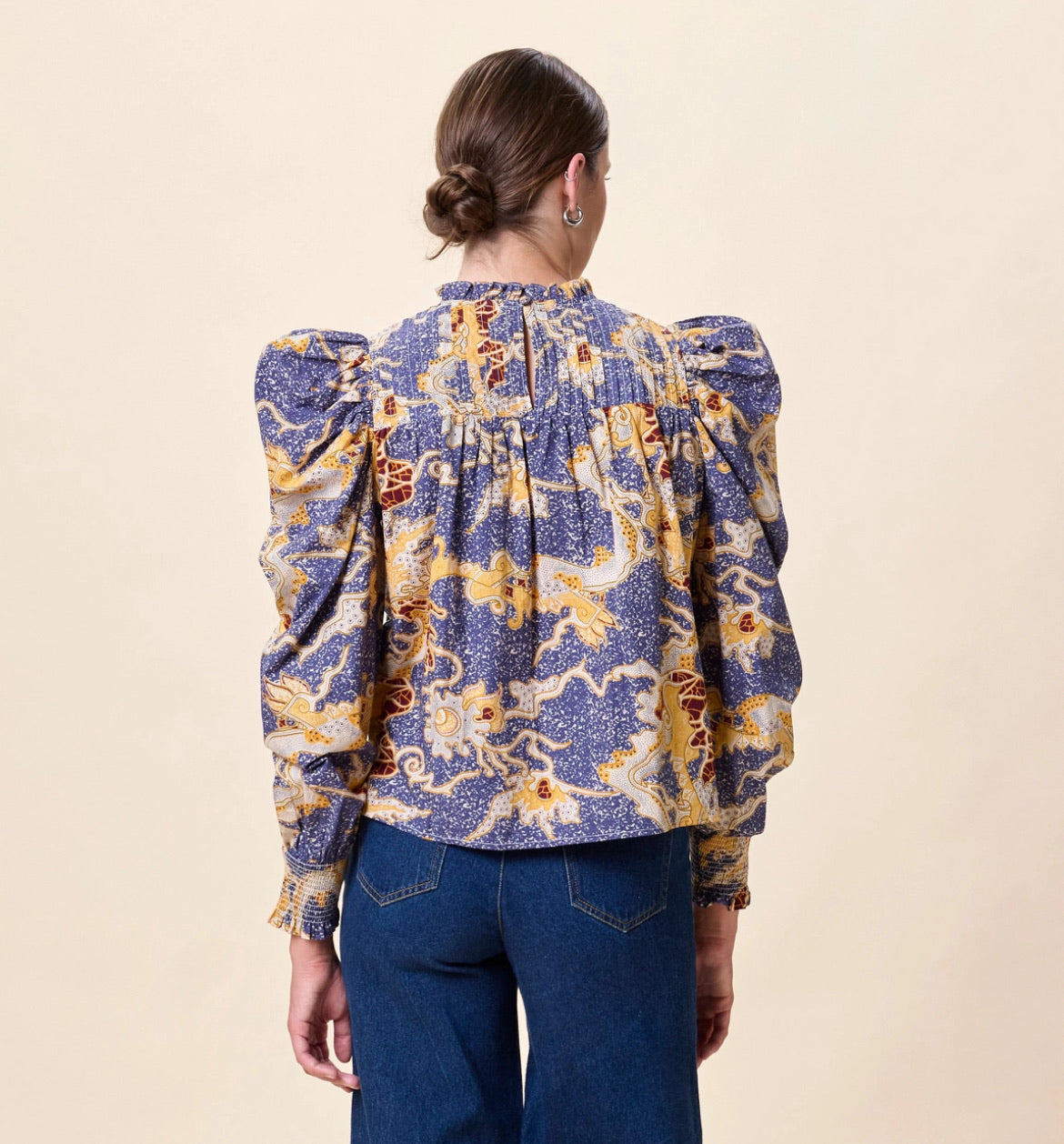The Irina Blouse - Blue Castello