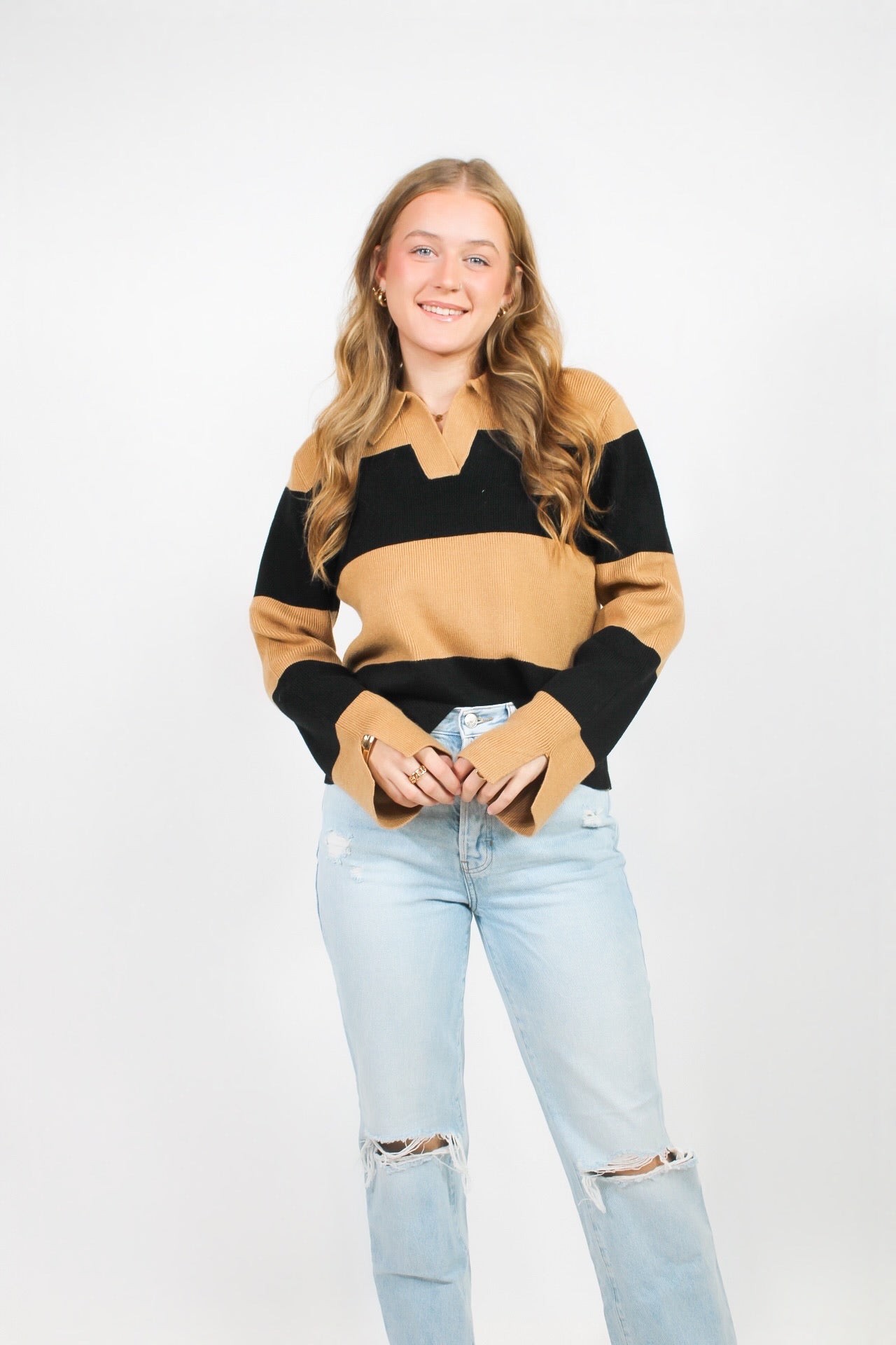 Salted Caramel Collared Sweater