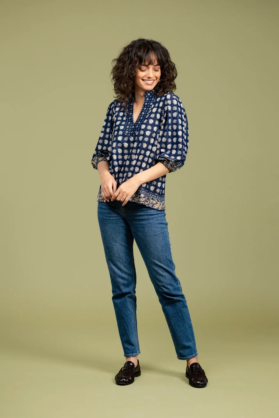 The Eliza Top - Flora Paisley Multi