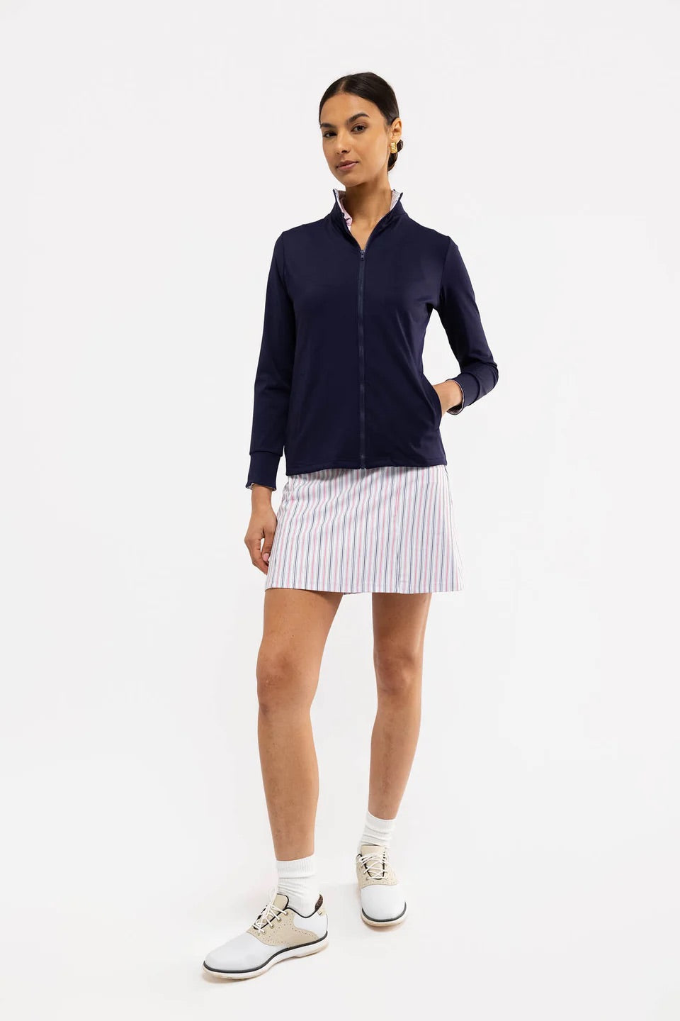 Blakely Full Zip - Navy/Spring Stripe