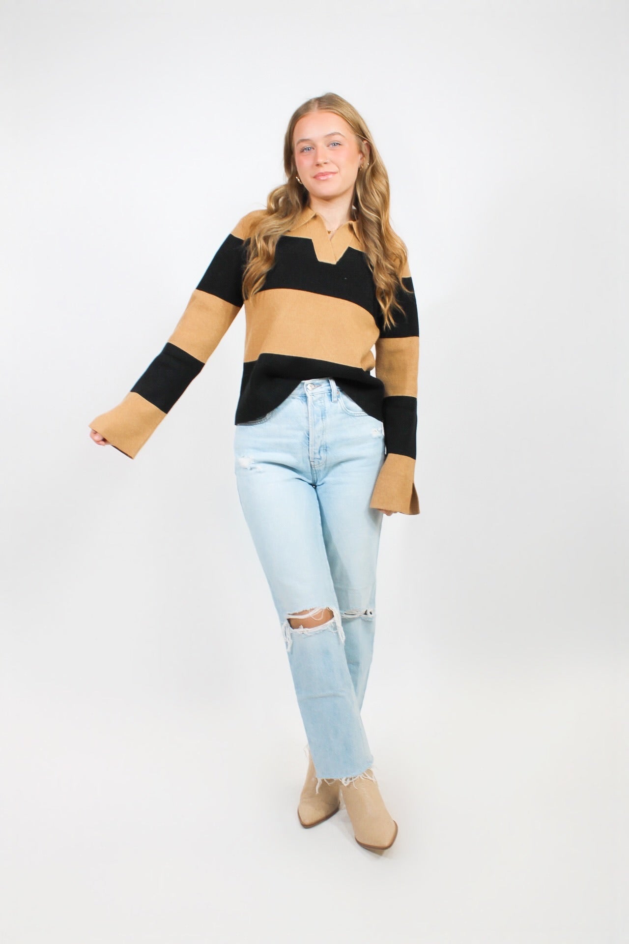 Salted Caramel Collared Sweater