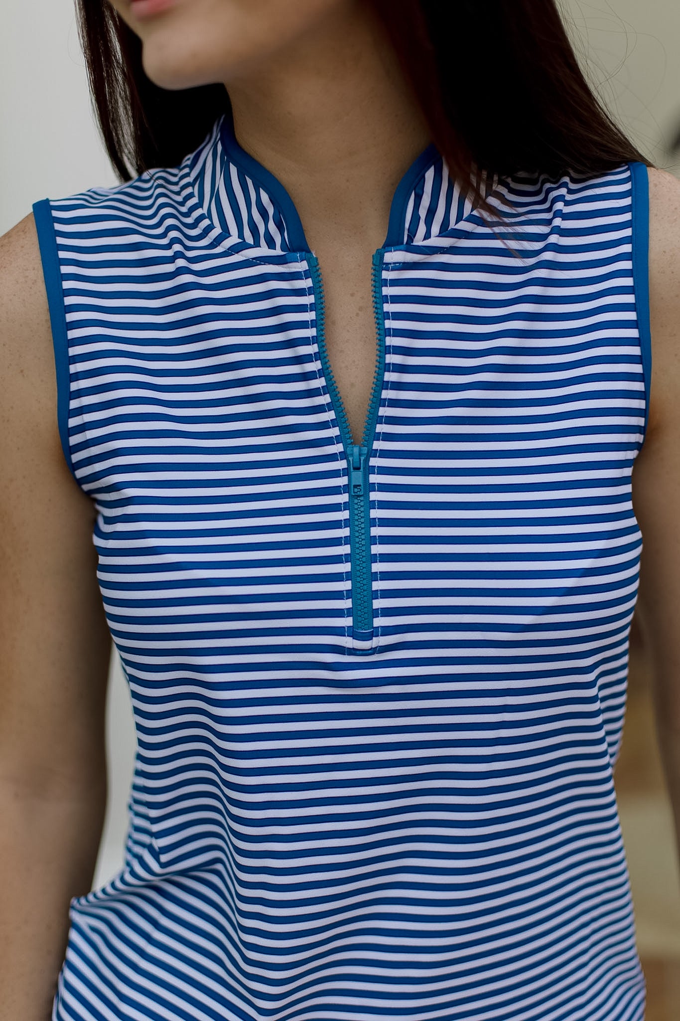 The Kennedy Top - Porcelain Stripe