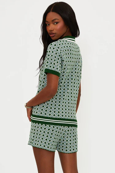 Giana Top - Racquet Club Green