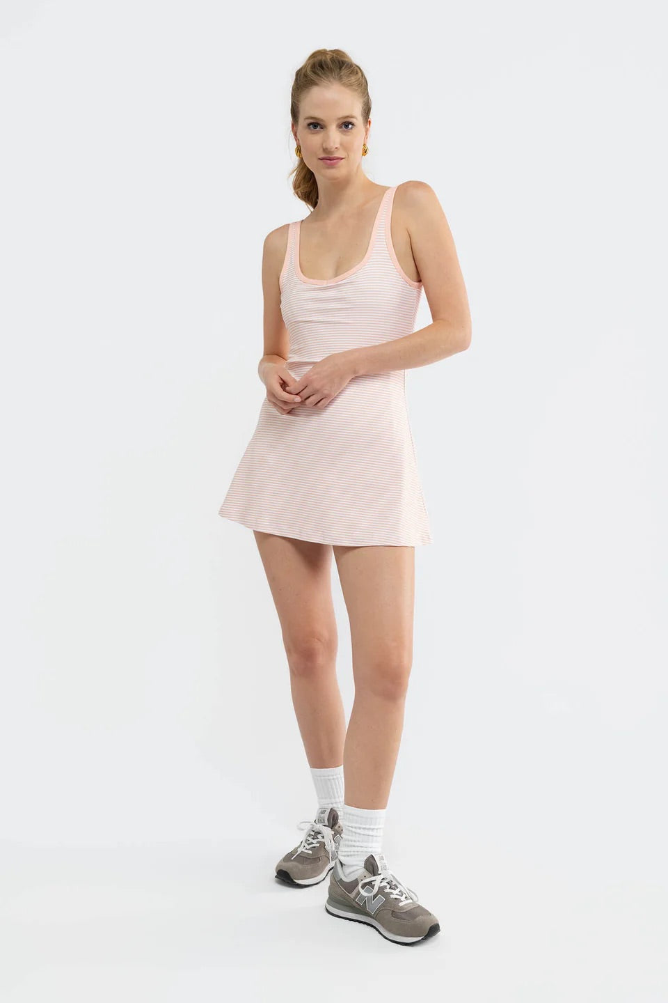 Renee Dress - Melon Stripe