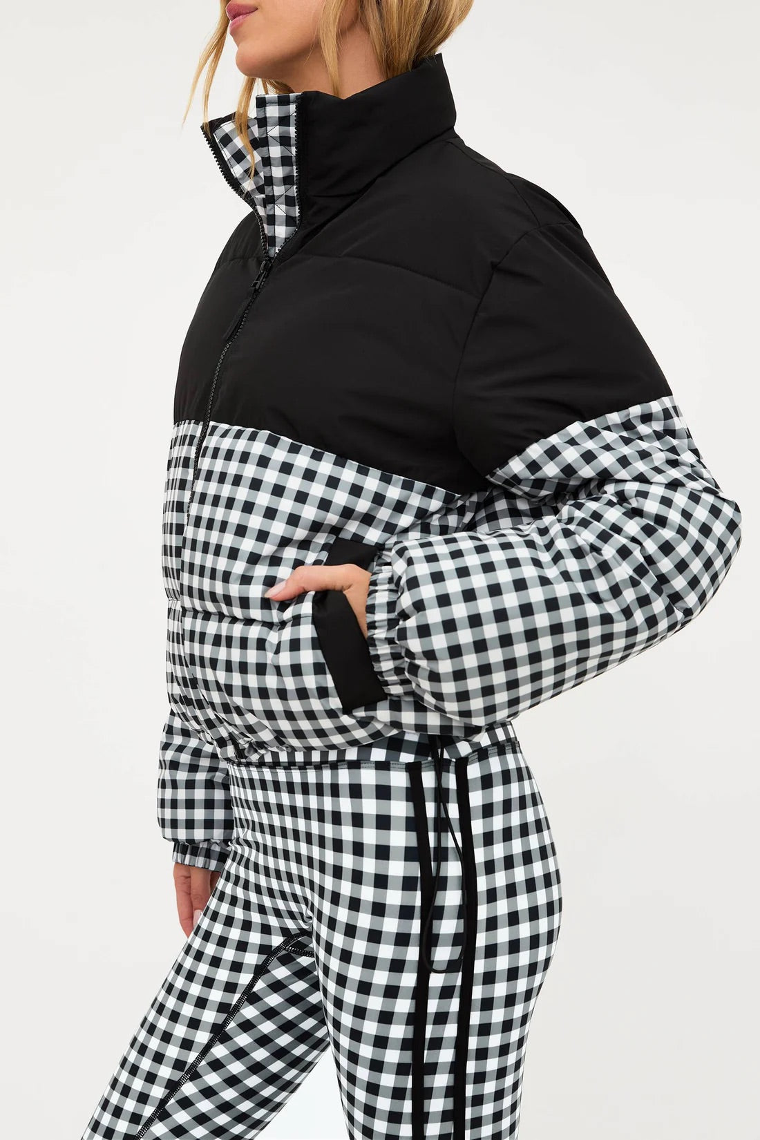 Jojo Puffer - Slate Gingham