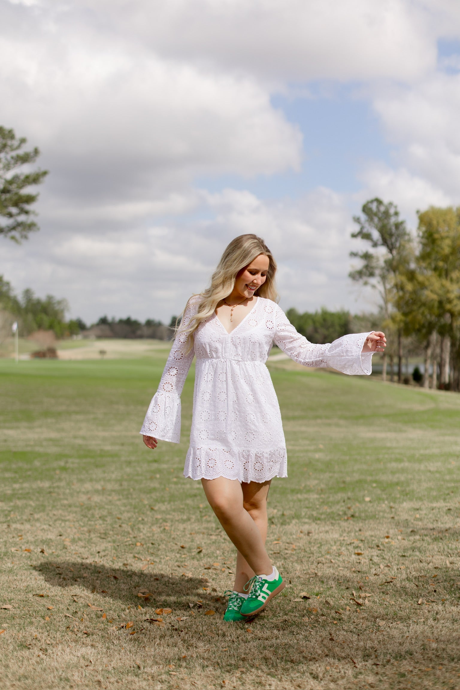 White Delaney Dress by BEACHRIOT featuring Magnolia eyelet fabric, with a flattering fit and delicate lace details.