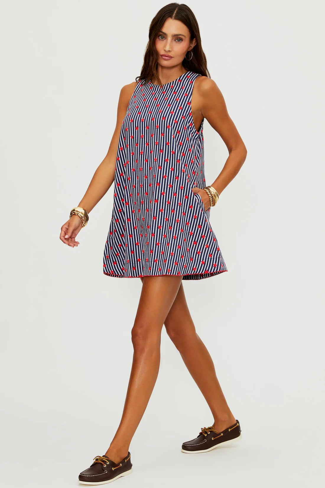 Caprina Mini Dress - Star Spangled Seas