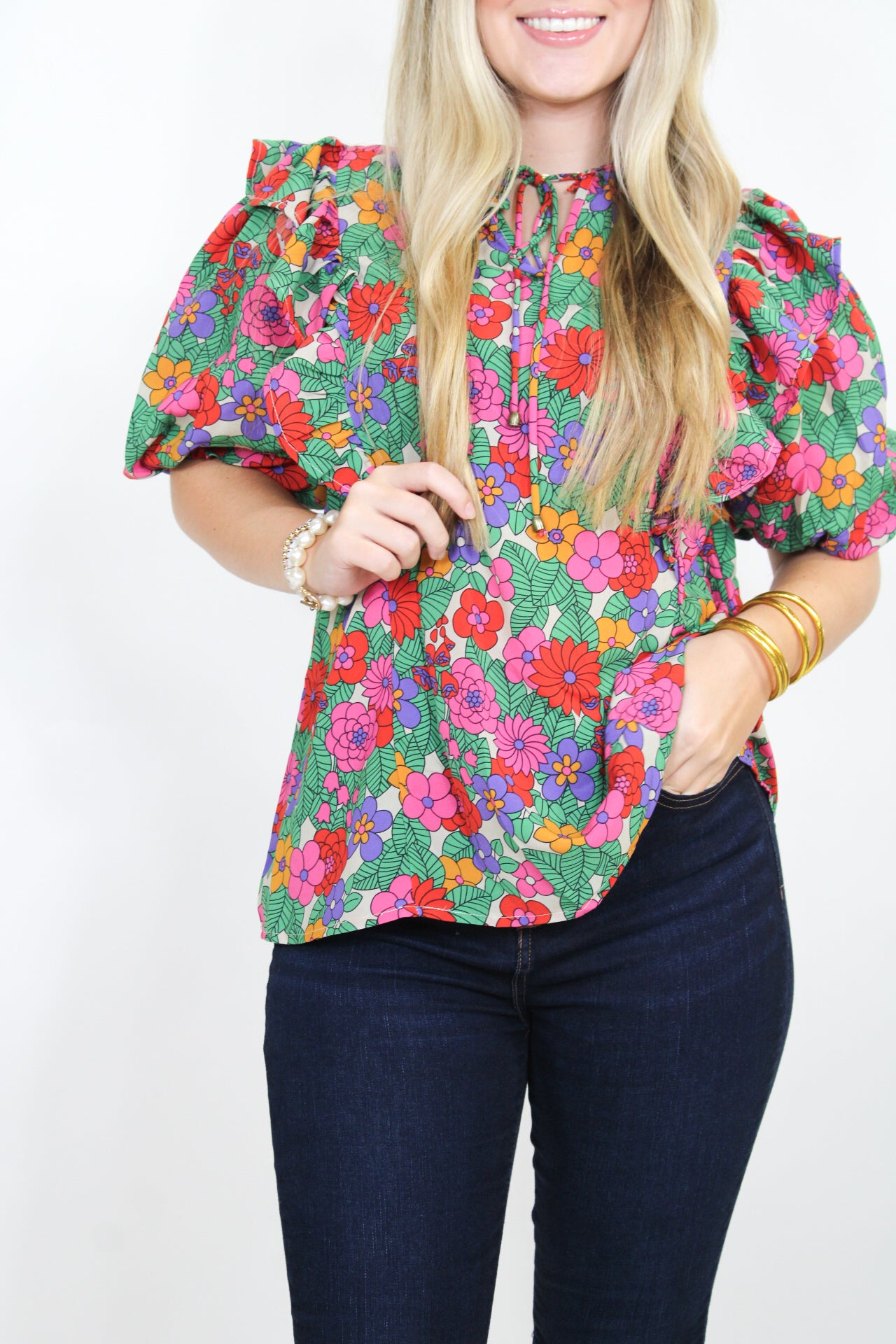 Fall Time Florals Blouse