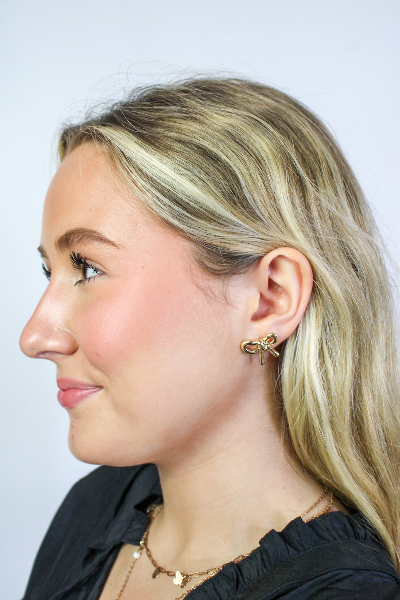 Brass Ribbon Earrings