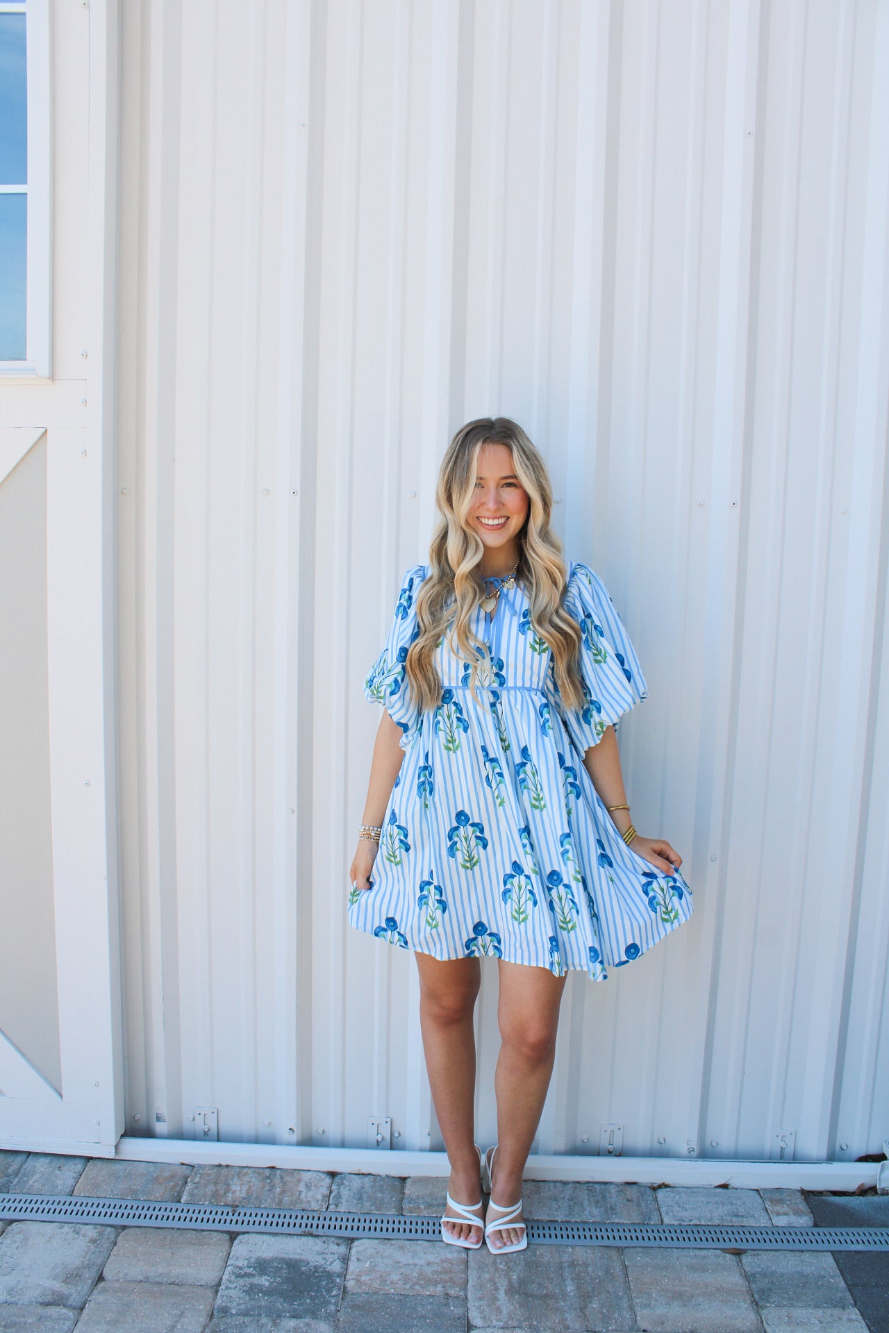 Popping Blue Mini Dress