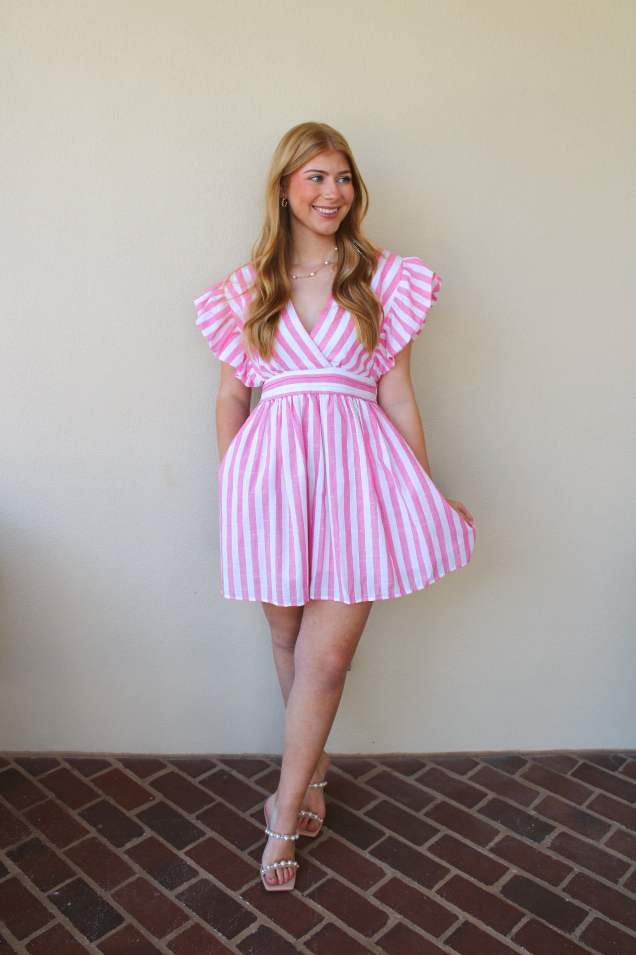 Pink Striped Dress